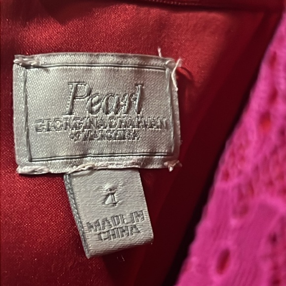 PEARL GEORGINA CHAPMAN of MARCHESA pink lace tiered dress Size 4 - Picture 8 of 8